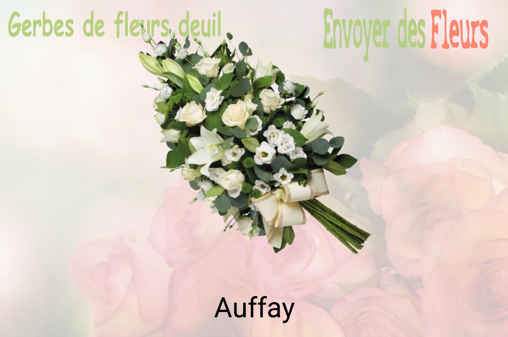 Gerbe de fleurs de deuil livrée à Auffay